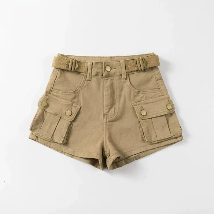 Women's High Waist Mini Skirt Y2K Denim Workwear Shorts Elastic Slimming Summer Hot Pants Trendy plus Size Skirts for Ladies